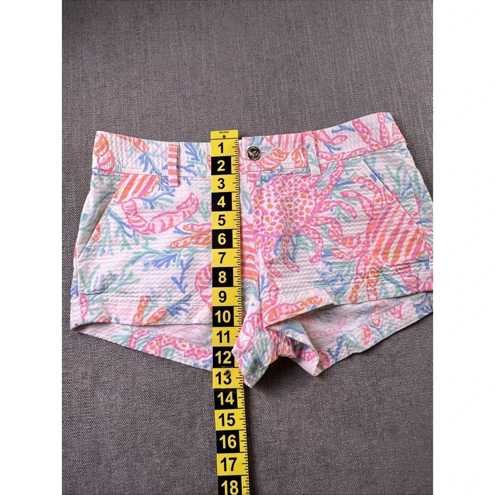Lilly Pulitzer The Walsh Shorts Women 6 Multicolor Beach Casual Pockets Crab - Picture 7 of 10